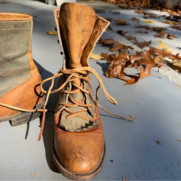 Justin Kiltie Roper Vintage 2-toned Lace Up Leather boot - Picture 5 of 9